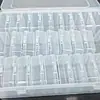 Caixa de Armazenamento para Colares de Joias, Caixa de Armazenamento de Joias de Metal, Caixa Plástica Compartimentada, Acessórios para Nail Art, Miçangas, Caixa de Armazenamento Transparente