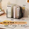 Prateleira de Armazenamento para Mesa de Estudo Suporte de Livros para Mesa de Trabalho Prateleira de Armazenamento de Livros para Estação de Trabalho Porta-Canetas de Metal Caixa Organizadora de Material de Escritório