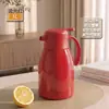 Dote de Boda Hogar Juego de Dos Termos Hervidor de Agua Caliente Rojo Festivo Hervidor de Agua Caliente Hervidor de Agua Aislado de Gran Capacidad