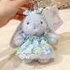Chaveiro de Pelúcia Coelho Wendy com Laço Curativo Criativo Exquisite Boneca Companheira Pingente para Mochila de Casal Presente