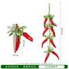 Brochetas de Fruta de Espuma Simulada Manzana Pimiento Decoración de Restaurante de Campo Estilo Pastoral Accesorios para Disparos Fruta Falsa Colgante