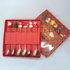 Juego de Cubiertos de Acero Inoxidable Cuchara y Tenedor Navideños Transfronterizos Papá Noel Árbol Cuchara de Postre Dibujos Animados Creativo Set de Regalo Navideño