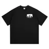 Estilo Coreano de Verão Algodão Puro Estampado Manga Curta Estilo Casal Algodão Pesado Camiseta Novo Estilo Personalizado Gola Redonda Camiseta Solta Atacado