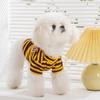Ropa para el Hogar de Primavera y Verano para Perro Rayas Animal Camiseta Base Teddy Perros de Talla Pequeña Cachorro Bipedo Ropa para Perro Mascota