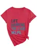 La Vida Sucede el Lago Amazon Ebay Sitio Independiente Moda Versátil Camiseta de Manga Corta con Cuello en V para Mujer