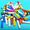 Brinquedo de Festa Rolo de Soprar Papel Atmosfera de Festa Adereços para Animadores Pequenos Brinquedos Apito de Plástico Venda por Atacado