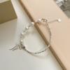 Tiki Plata Esterlina S925 Luz de Lujo Nicho Lazo Plata Rota Pulsera Moda Femenina Personalizada Amor Dulce Joyería de Mano