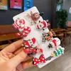 Accesorios para el cabello infantiles de Navidad lindo caricatura goma suave muñeco de nieve alce pinza de pico de pato pasador para cabello de bebé cabello roto liu pinza de playa