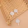 Colgante de Flor de Loto Fuzi Chapado en Plata Colgante de Abalorios Hecho a Mano para DIY Material para Pulseras Pendientes Accesorios Colgante de Campana Adornos Colgantes