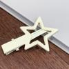 Candy Color Metal Star Hairpin Frente Feminina Fringe Clip Sweet Hairpin Cabelo quebrado Duckbill Clip Headwear Verão