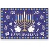 Novos Jogos Americanos de Linho Mais Vendidos da Amazon, Nova Decoração de Mesa Pomba Estrela de Cinco Pontas de Hanukkah, Vendas Diretas da Fábrica