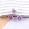 Pingente de Coração Colorido Fosco com Contas Dentro de Contas para Colar Pulseira Chaveiro DIY Feito à Mão Acessórios de Joia