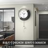 Reloj de Pared Moderno Simple Sala de Estar Sentido de Alta Gama Hogar Comedor Silencioso Decoración Reloj Reloj Creativo Colgante de Pared Sin Perforaciones