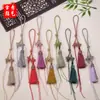 Cuerda de Mano Nudo Chino Colgante de Borla Estilo Tíbet Accesorios Lanyard para Teléfono DIY Colgante para Coche Colgante de Borla con Perla Dorada