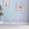 Silla de bambú transparente de cristal para banquete de boda al aire libre silla de cristal acrílico silla de comedor de plástico Silla Fénix Taburete Napoleón