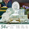 Nuevo traje de vajilla 2024 Hogar Lujo Ligero Vajilla Palillos traje Cerámica Jingdezhen Plato y Plato Combinación Mariposa Regalo de inauguración