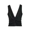 2633-Chaleco Sexy Ajustado Estilo Europeo y Americano para Mujer Moda Nueva Primavera y Verano 2026 Top Bardot de Chica Popular