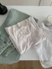Camiseta de Seda de Manga Corta con Cuello en V Estilo Puro Deseo Adelgazante para Mujer, Camiseta Mask Ligera y Transpirable, Top de Manga Corta Versión Coreana para Primavera y Verano