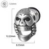 Aretes de Personalidad de Calavera de Acero Transfronterizo Hip Hop Punk Acero Inoxidable Aretes Multiforma Cadena Larga Rosca Externa