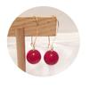 Pendientes elegantes de perlas grandes de celebridades de Internet 2019 Pendientes de cereza Pendientes de perlas exageradas de moda europea y americana Pendientes de mujer