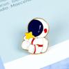 LiquidaciónBroche de Astronauta Insignia de Dibujos Animados Esmalte Metal Estilo Ins Pin de Solapa de Moda para Parejas