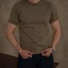 Nova Camiseta Básica de Algodão Puro Pesado Estilo Americano para Homens, Uso Diário de Verão, Confortável, Fashion, Retro Básico de Manga Curta