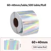 Etiqueta adhesiva térmica láser de venta al por mayor transfronteriza redonda cuadrada imprimible impermeable etiqueta adhesiva térmica adhesivo
