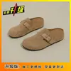 Nuevos Zapatos Birkenstock de Estilo Coreano con Suela Gruesa para Aumentar la Altura Oculta, Zapatillas de Media Caña Cerradas para Mujer, Zapatos Birkenstock de Deslizamiento para Exterior