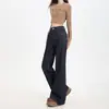 26 Jeans Acampanados Bordados Elásticos para Mujer, Corte Holgado, No Ajustados, Pantalones de Campana Retro, Adelgazantes, Pantalones Largos Versátiles, Dropshipping Disponible