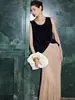 Camisola de Veludo de Seda para Mulheres 2026 Outono Novo Estilo Sem Mangas Roupa Íntima Roupa Externa Gola Drapeada de Alta Qualidade Top de Seda de Amora