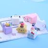 Novo Comer e Jogar Praça Sanrio diy Creme Cola Estéreo Caso do telefone móvel Pequenos ornamentos Joias Resina Pequenos acessórios