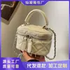 Bolsos Texturizados para Mujer 2024 Nuevo de Moda Versátil Bolso Cruzado Cadena de Rombo Bolso Cuadrado Pequeño Bolso de Mano de Moda