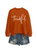 Estación Independiente de Lista de Deseos de Amazon Sudadera Elegante Versátil Cómoda para Mujer Corazón Agradecido Forma de Corazón Cruz Simple Transfronteriza Otoño Invierno