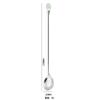 Cuchara de acero inoxidable, cuchara de café de diamante de cristal, cuchara para mezclar de mango largo, tenedor para fruta, cuchara de postre, tenedor para cóctel, cuchara para hielo