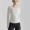 Lahn Tops Deportivos de Manga Larga de Alta Elasticidad para Mujer Look Adelgazante Secado Rápido Transpirable Ropa Exterior Fitness Deportes Yoga Camiseta