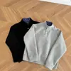 Sudadera de dos piezas estilo americano transfronteriza de cuello alto medio para hombre, colección de otoño, peso pesado, estructurada, de alta gama, prenda exterior de diseño nicho