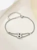 Nuevo Anillo de Acero Inoxidable al por Mayor Transfronterizo 26 Letras Inglesas Anillo de Doble Capa Pulsera Chapada en Oro
