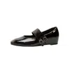Novos Sapatos Mary Jane Quadrados Retro Franceses com 4,5cm de Elevação para Mulheres, Elegantes, Simples, de Alta Qualidade, Sapatilhas Versáteis