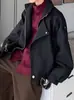 Chaqueta cortavientos de lana de invierno para hombre, de longitud media por encima de la rodilla, con cuello de traje y doble botonadura, engrosada y moderna.