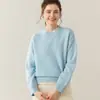 Nuevo Suéter de Cachemira Pura para Mujer Otoño e Invierno, Grueso y de Corte Holgado, Falso Dos Piezas, Tejido Cálido, Suéter Básico