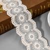 Linha de Algodão Bordada Bilateral Renda de Fio em Forma de Flor Acessórios de Emenda de Roupa DIY Gola Borda de Manga Material para Cama Doméstica