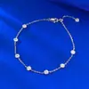 Joias Mujing Verão 2025 Novo Pulseira de Bolha com Diamante Branco em Prata S925 Fashion e Mais Fácil de Combinar Estilo Pode Ser Usado como Tornozeleira