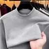 Moletom masculino gola redonda para comércio exterior transfronteiriço, camiseta de manga longa para primavera e outono, roupa casual versátil para pais de meia-idade e idosos