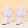 Calcetines de Encaje de Perlas de Malla Multicolor para Niñas Calcetines de Algodón Transpirables para Niños Calcetines de Princesa Grandes Plegables Calcetines de Baile Venta Directa de Fábrica