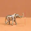 Latón Retro Bolsillo Elefante Suerte Personalidad de Mediana Edad Objetos Viejos Mascota de Té Decorativo Escritorio Pequeños Adornos