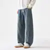 Calça jeans masculina de perna curva, nova coleção primavera/outono 2026, corte solto, perna reta, calça larga de sarja de outono