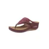 Sandalias casuales para mujer talla grande, nuevo estilo europeo y americano 2026, de suela plana, de suela gruesa, con tira entre los dedos, de tacón de cuña, cómodas, sandalias de color liso para mujer