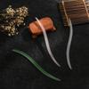 Moderna Horquilla Minimalista de Jade, Accesorio para el Cabello Estilo Antiguo Hanfu, Horquilla de Acetato, Horquilla para Moño, Jade de Imitación al por Mayor