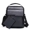 Nuevo bolso de hombro para hombre, bolso cruzado vertical informal de negocios, bolso de mano de cuero suave de PU, maletín de negocios
