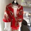 Bufanda roja de algodón y lino estilo étnico exótico con estampado paisley y flecos, chal decorativo fino de verano para proteger del sol